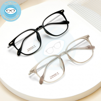 Gọng nhựa càng kính titanium mã 8138